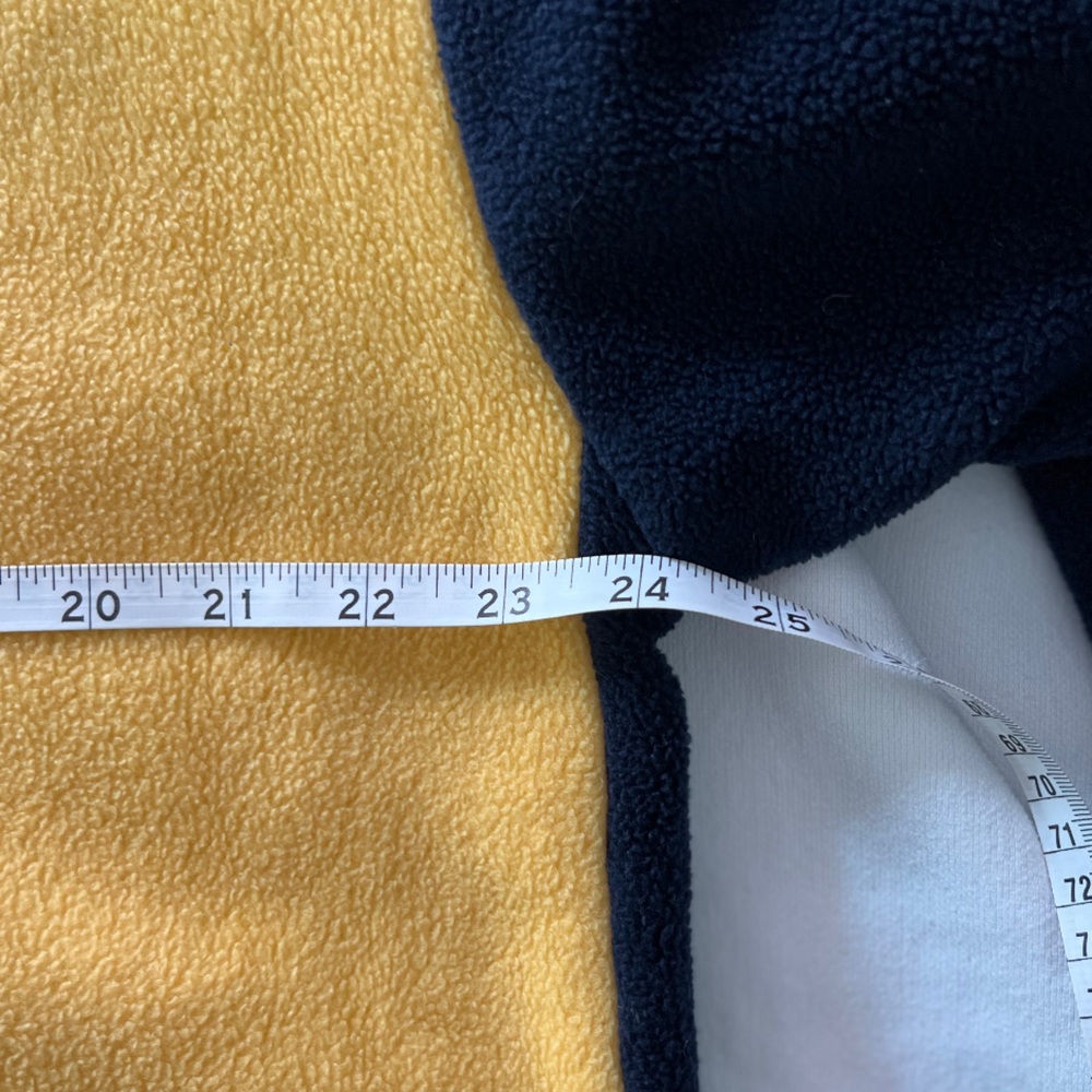 ❌SOLD❌ NAUTICA VINTAGE Nautech Fleece Pullover 1/4 Zip Yellow Navy | MEDIUM - Picture 10 of 12